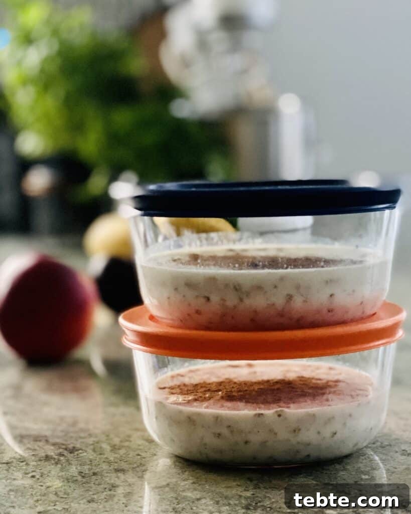 Overnight Oats Recipe + 10 Flavor Ideas for a Quick Breakfast 5 overnight oats ready for the refrigerator