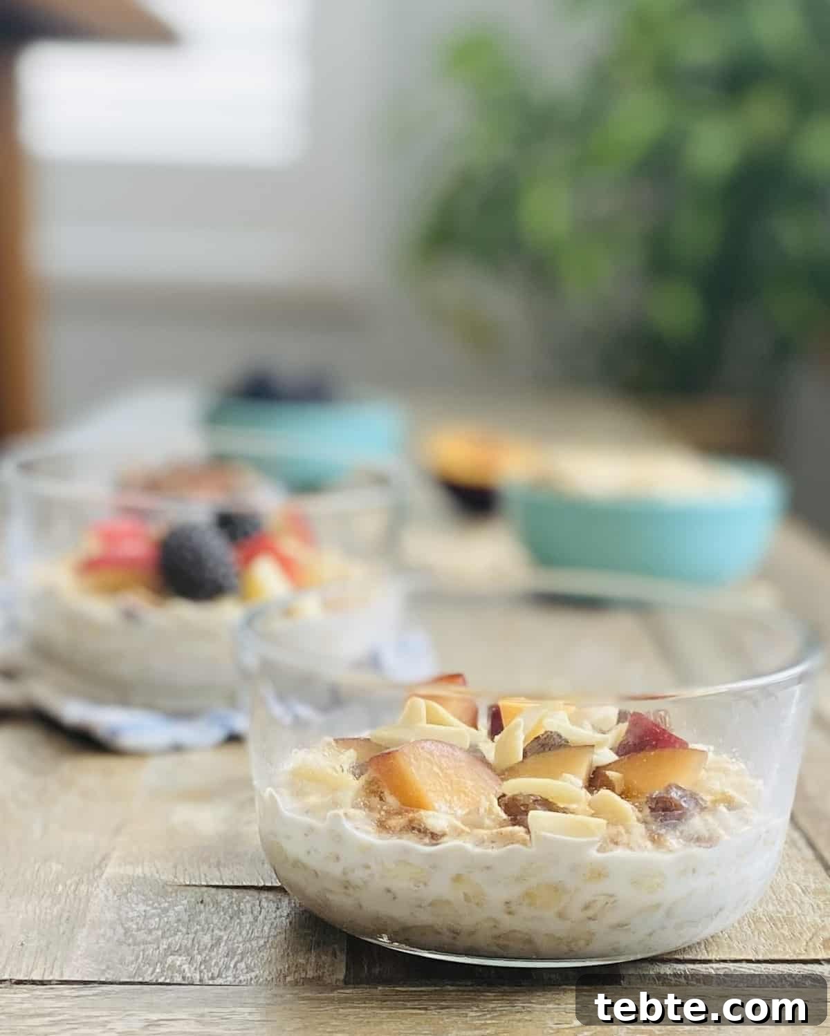 Overnight Oats Recipe + 10 Flavor Ideas for a Quick Breakfast 6 bowls of make ahead breakfast oatmeal