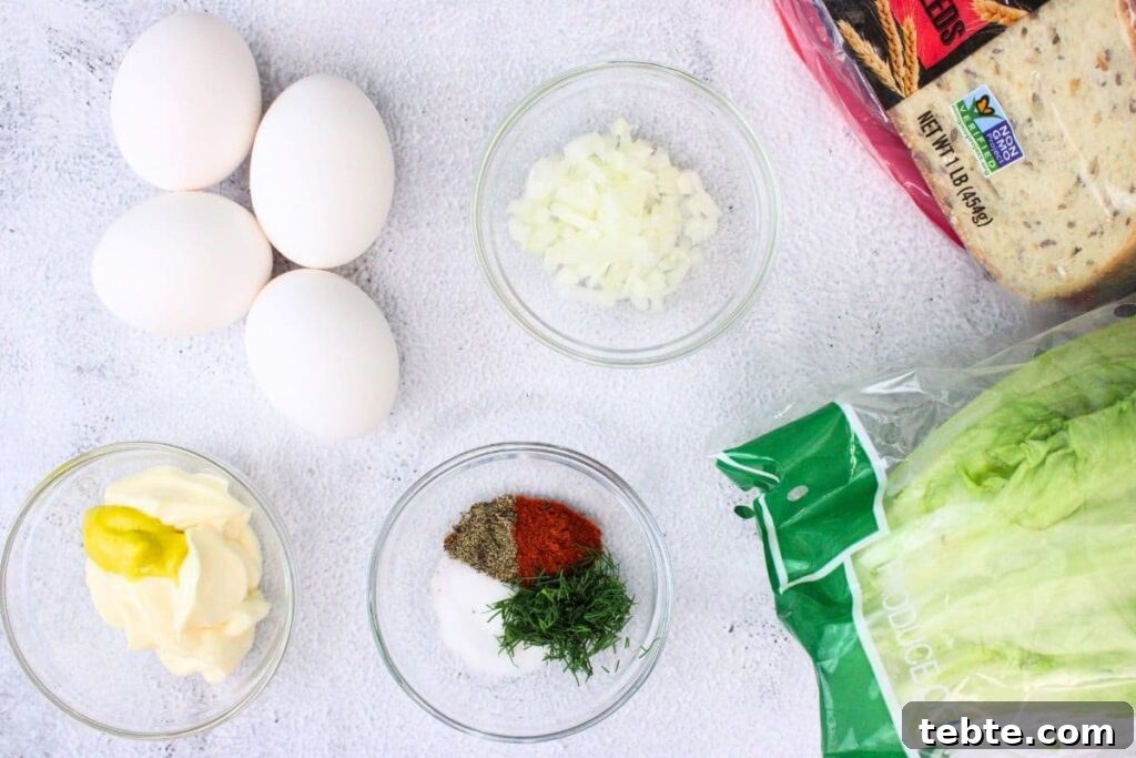 ingredients to make air fryer egg salad