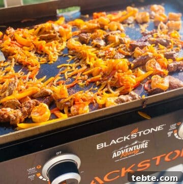Fajitas on Blackstone.
