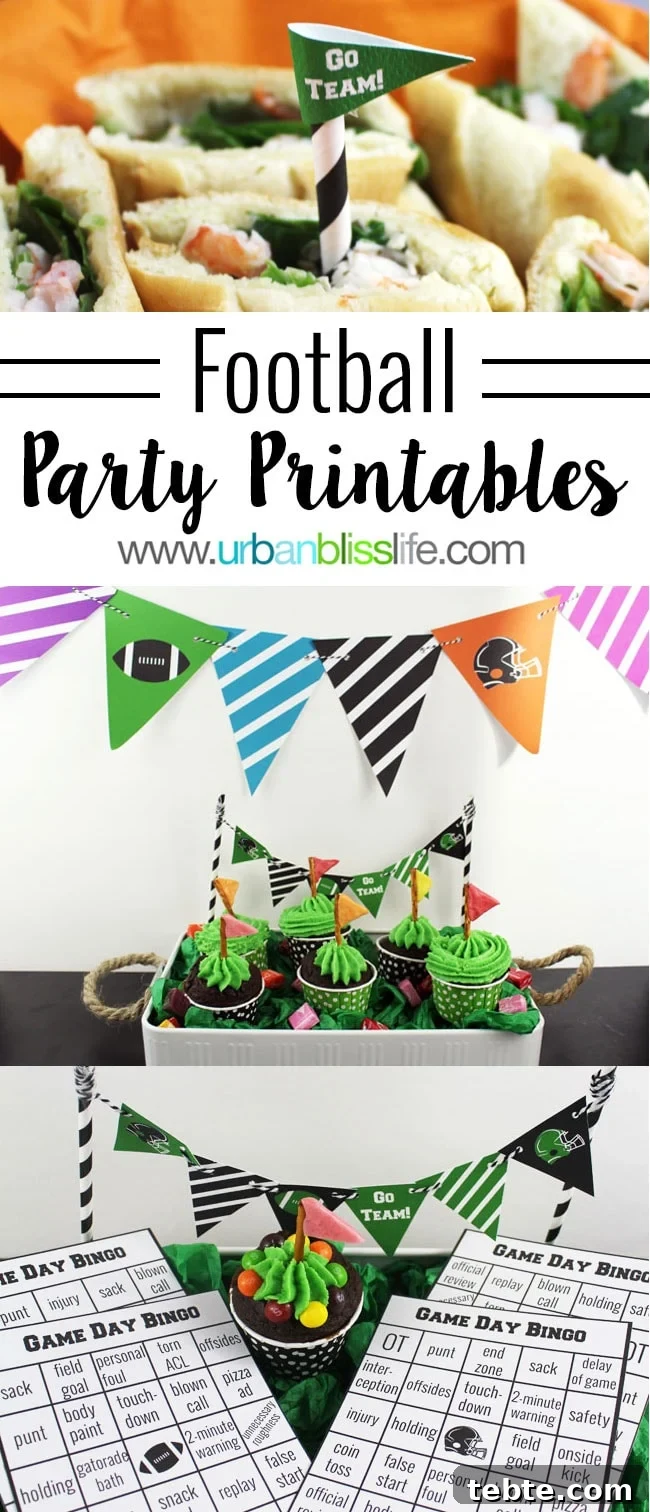 Game Day Party Printables on UrbanBlissLife.com