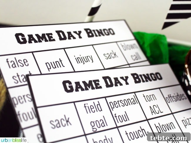 Game Day Party Printables on UrbanBlissLife.com