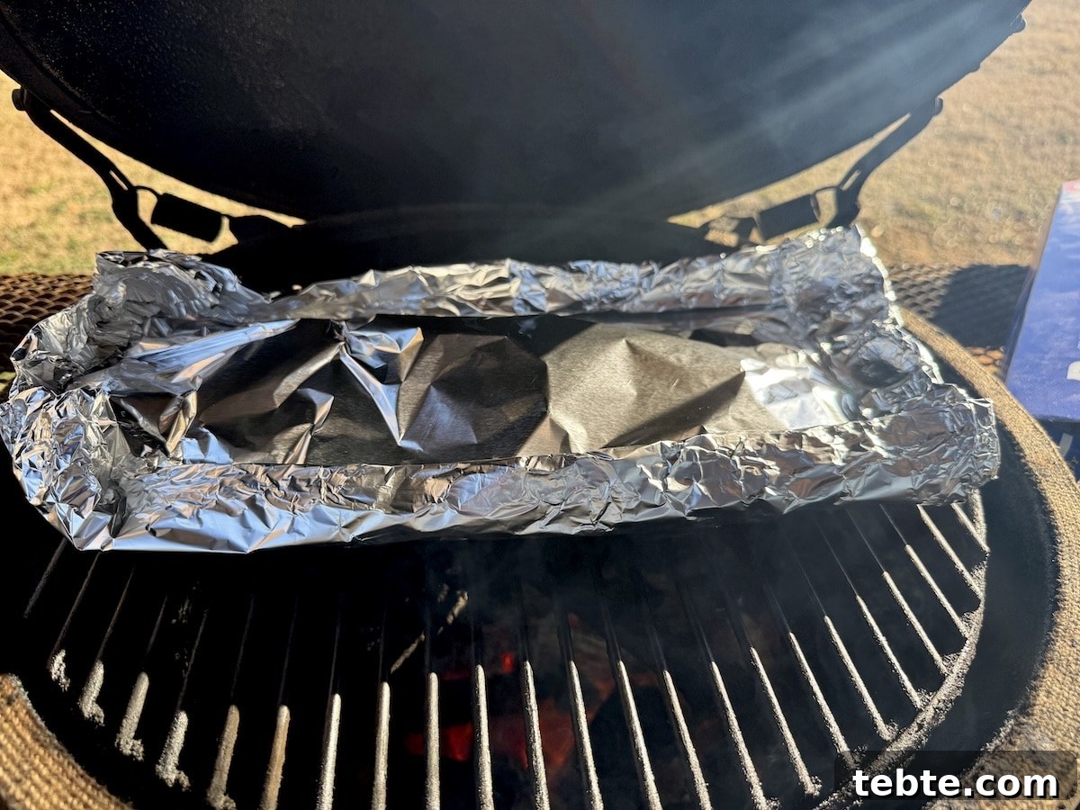 Orange Glazed Salmon Recipe with Citrus Soy Glaze 7 Aluminum foil packet of salmon.