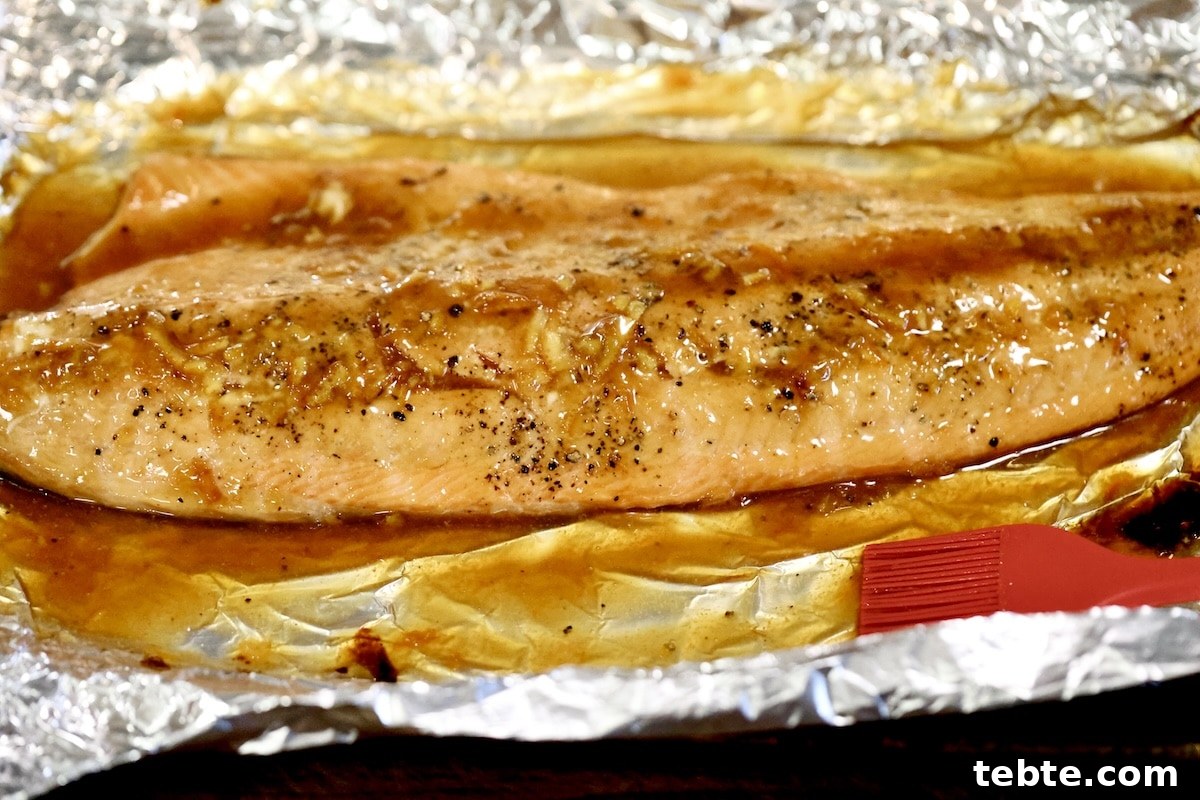 Orange Glazed Salmon Recipe with Citrus Soy Glaze 8 Foil packet of orange glazed salmon.