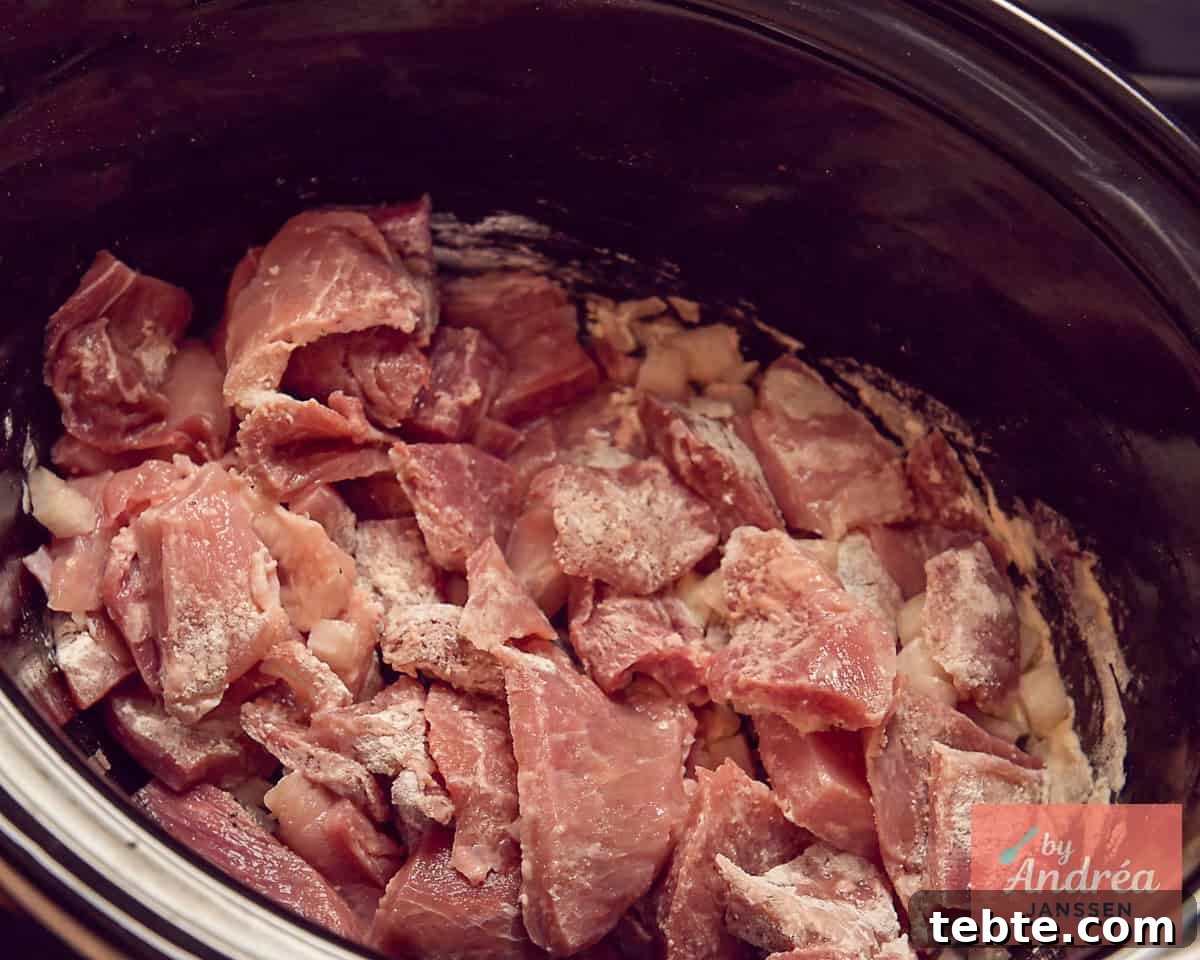 Slow-Cooker French Ham Steak Stew Recipe 5 Add ham steaks, flour and salt and pepper