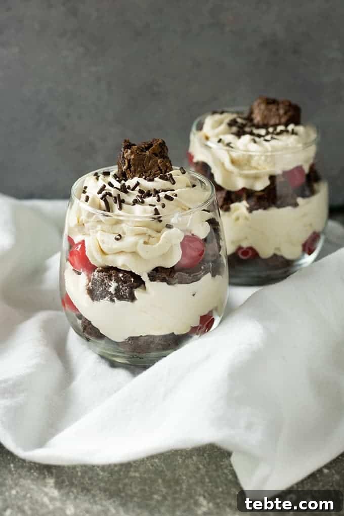 Irish Cream Brownie Parfaits Recipe — Decadent Layered Dessert 4 brownie parfait