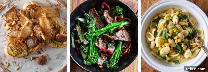 One-Pot Meals Cookbook: 50 Quick, Flavorful Recipes for Busy Weeknights 2 collage of three one-pot meals