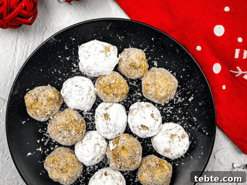 13 Christmas Cookies That Win Every Office Cookie Exchange 8 Bourbon balls with white chocolate and powdered sugar