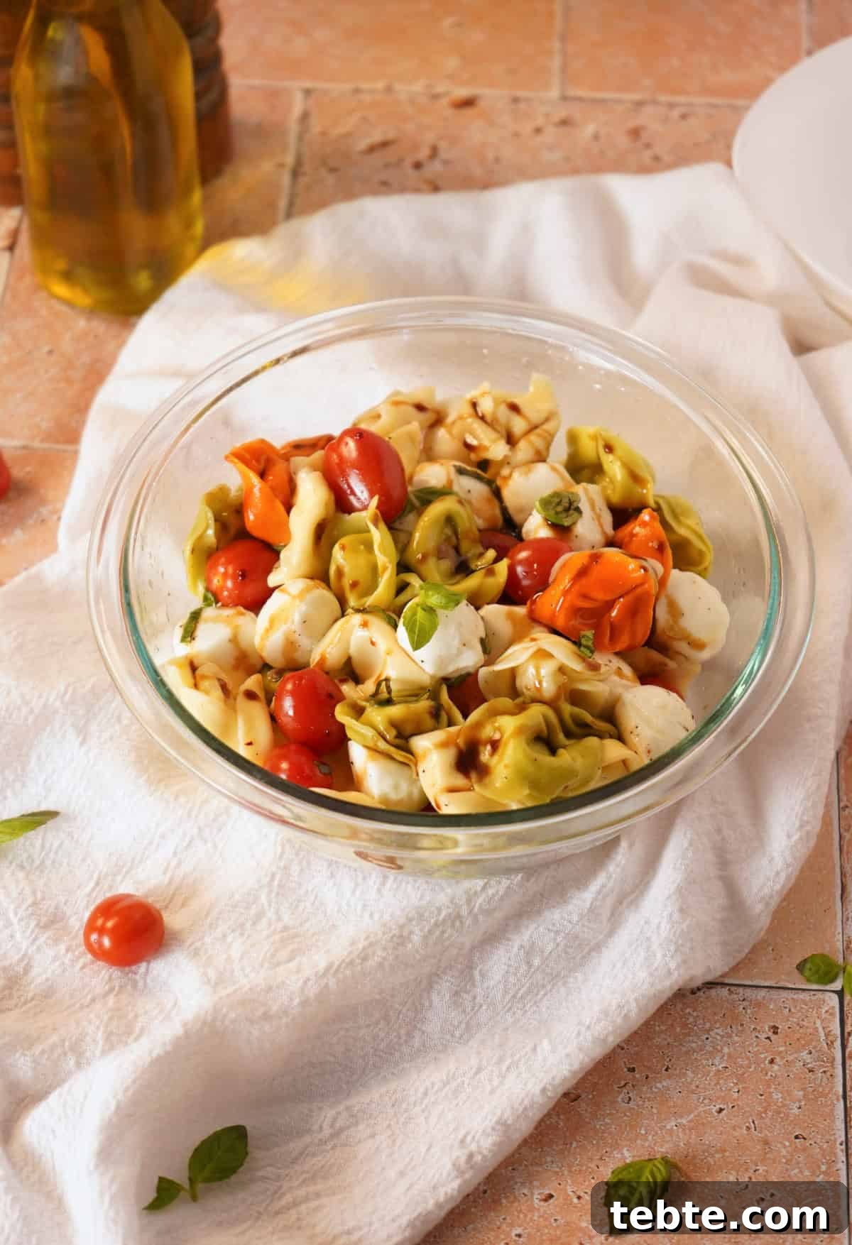 Caprese Tortellini Salad with Cherry Tomatoes & Basil 9 img 25227 8
