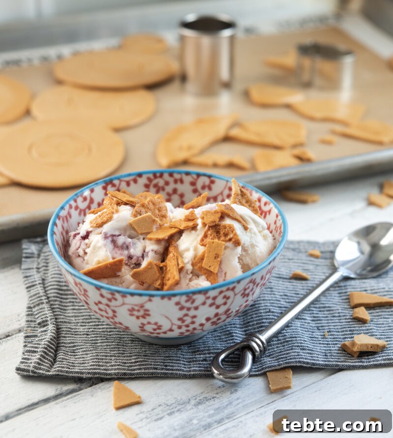 5-Minute Dalgona Candy Recipe: Crispy Korean Sugar Treat 16 Dalgona candy is broken to small pieces and used as a topping for ice cream.