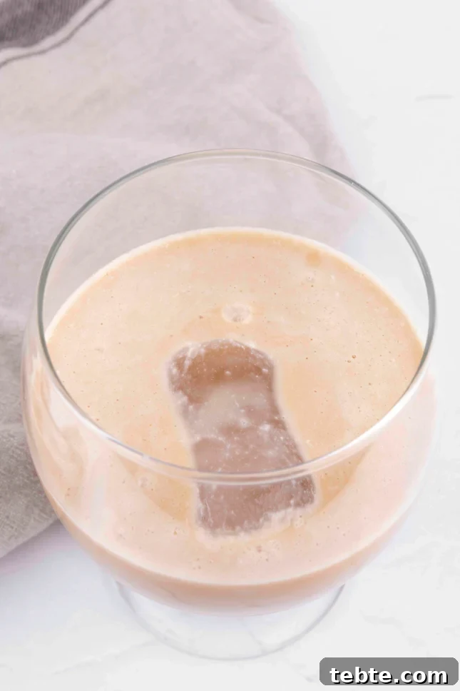 Photo of some vegan Baileys in a glass