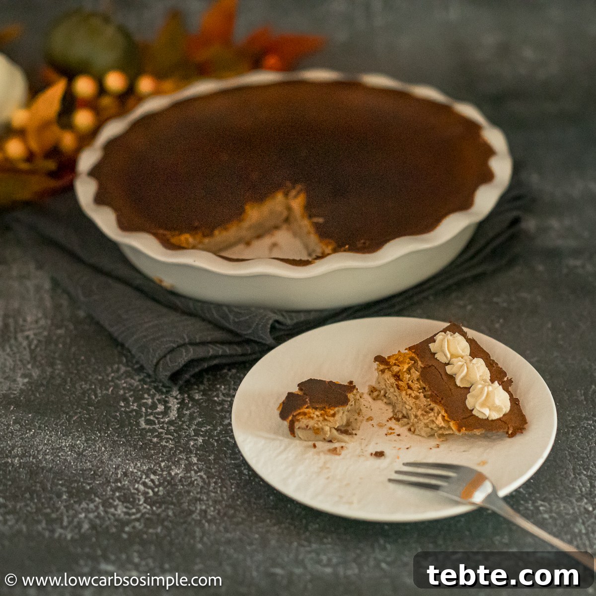 Crustless Ketovore Pumpkin Spice Pie Recipe 2 A Slice of Crustless Ketovore Pumpkin Spice Pie | Low-Carb, So Simple