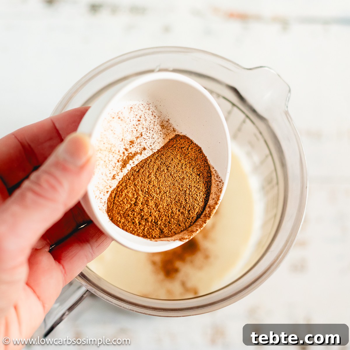 Crustless Ketovore Pumpkin Spice Pie Recipe 5 Adding Homemade Pumpkin Pie Spice | Low-Carb, So Simple