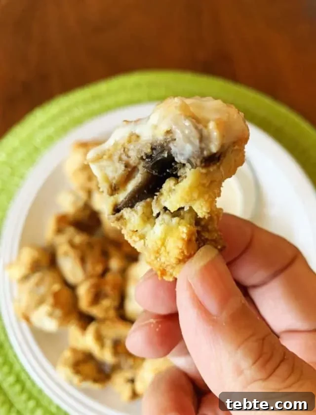 Crispy Air Fryer Mushrooms for Keto and Low-Carb Diets 8 bite of air fryer mushrooms