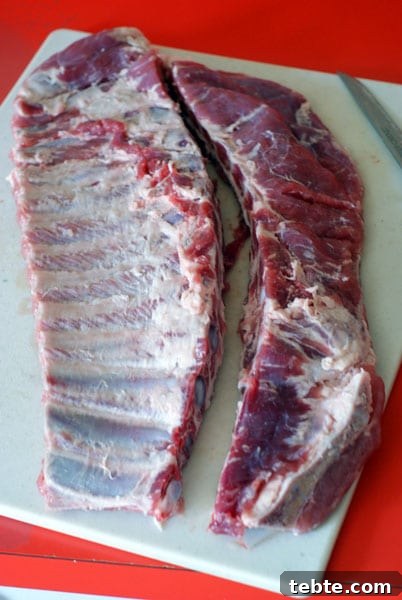 Orange Sticky Finger RIbs | Heather Likes Food 1 rack of pork ribs trimmed