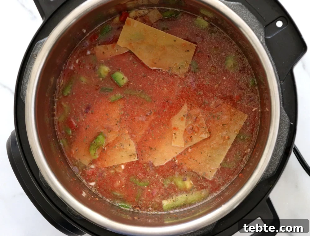 Vegan Instant Pot Lasagna Soup Recipe for Comforting Meals 6 Step by step photo 2 for Instant Pot Lasagna Soup