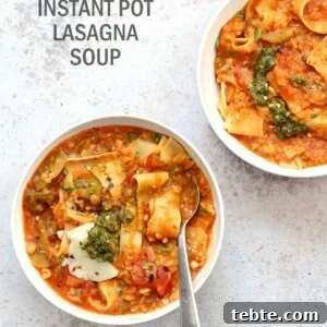 Vegan Instant Pot Lasagna Soup Recipe for Comforting Meals 8 Instant Pot Lasagna Soup