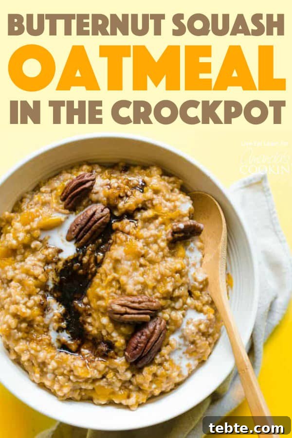 Crockpot Butternut Squash Oatmeal