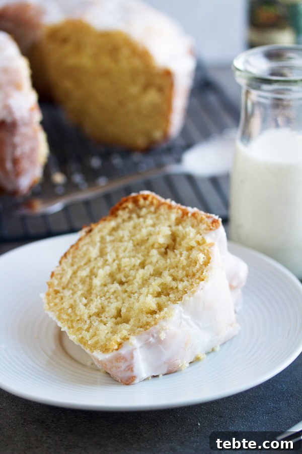 Glazed Old-Fashioned Buttermilk Donut Cake Recipe 5 Glazed donut cake closeup