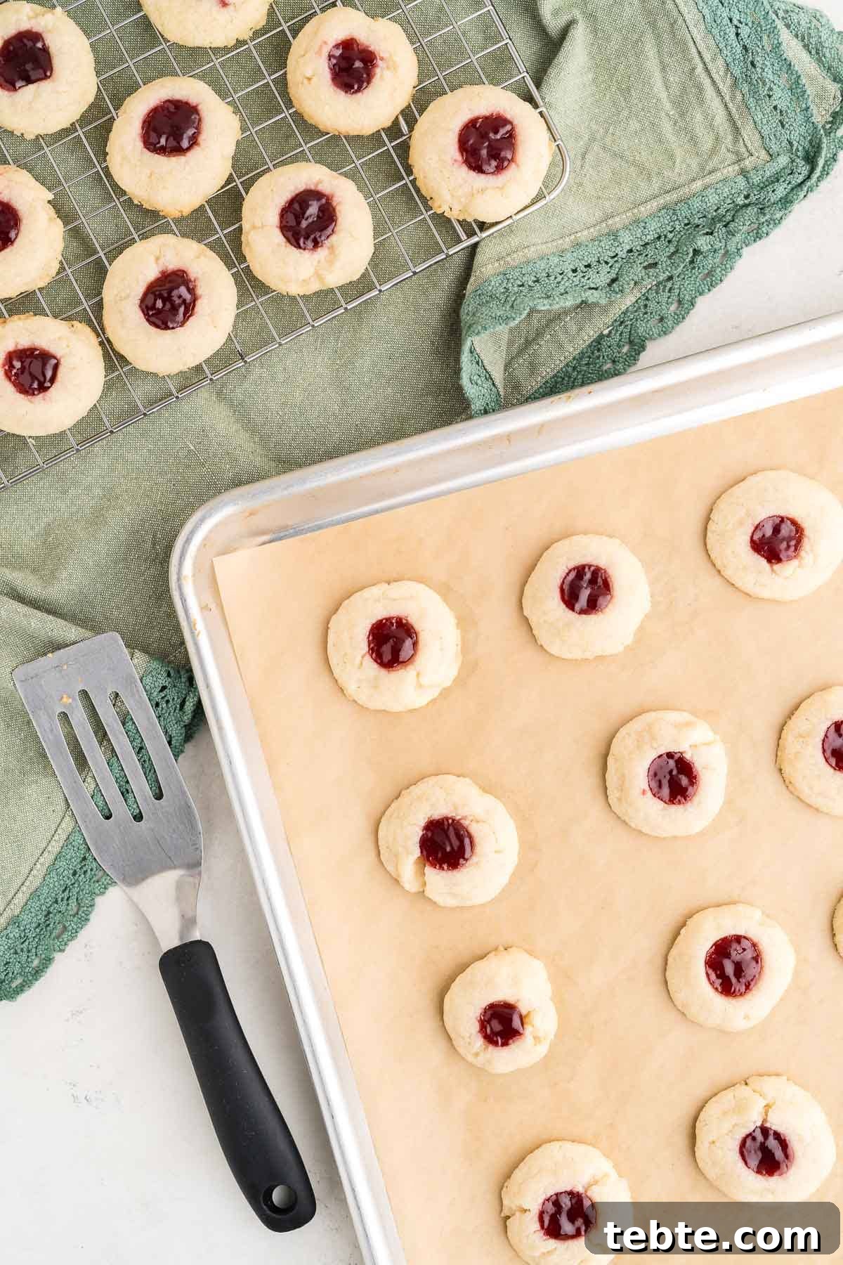 Raspberry Almond Shortbread Cookies Recipe — Buttery Jam-Filled Treats 13 Cookies with jam