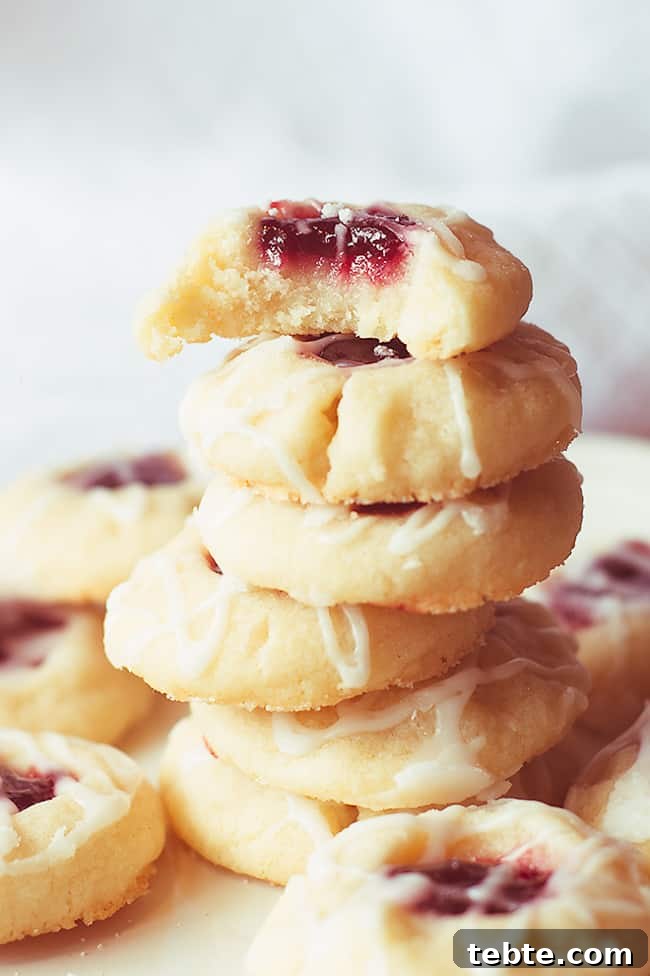 Raspberry Almond Shortbread Cookies Recipe — Buttery Jam-Filled Treats 3 Raspberry Almond Shortbread Cookies close-up