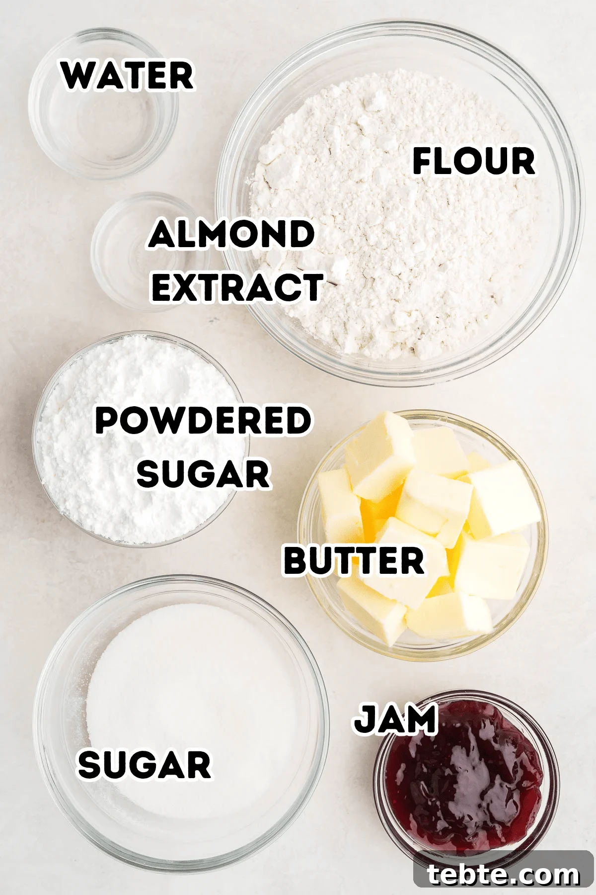 Raspberry Almond Shortbread Cookies Recipe — Buttery Jam-Filled Treats 5 Cookies on tray