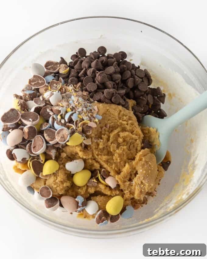 Easter Cookie Cake Recipe: Soft Sugar Cookie Layer with Frosting 3 Pressing cookie dough into pan