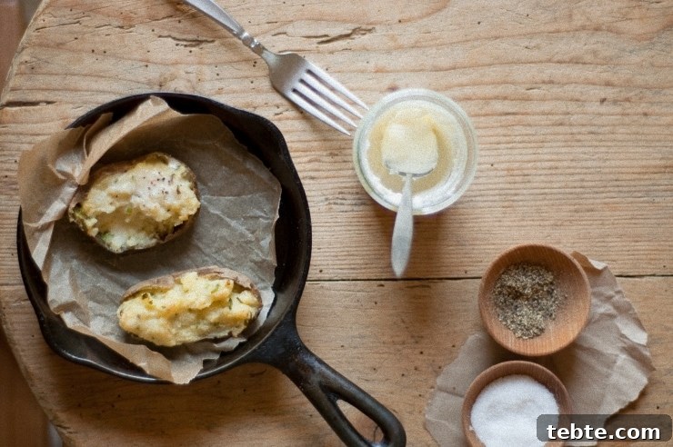 Twice Baked Potatoes with Cheese and Chives