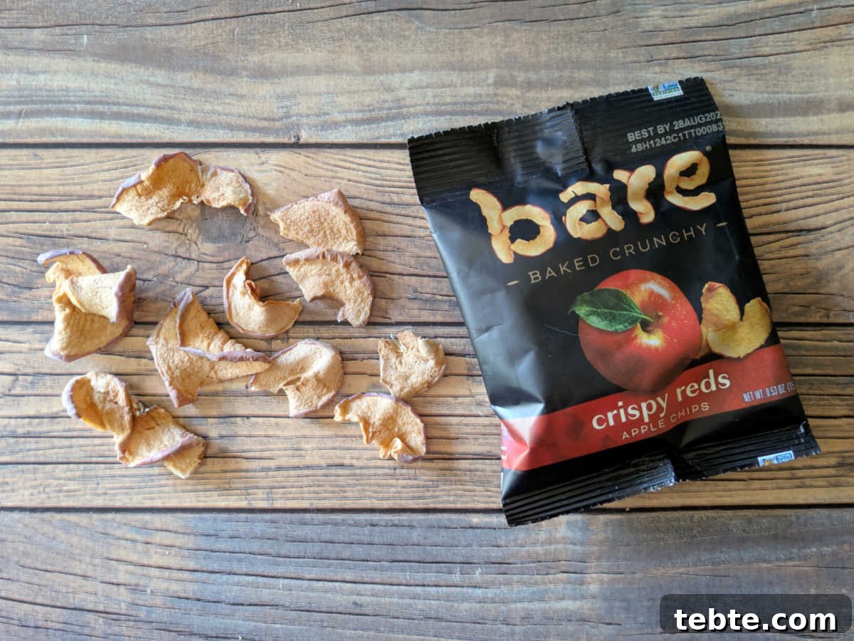 Crunchy Oven-Baked Fruit Snacks for Quick On-the-Go Snacking 4 bare crispy reds apple chips