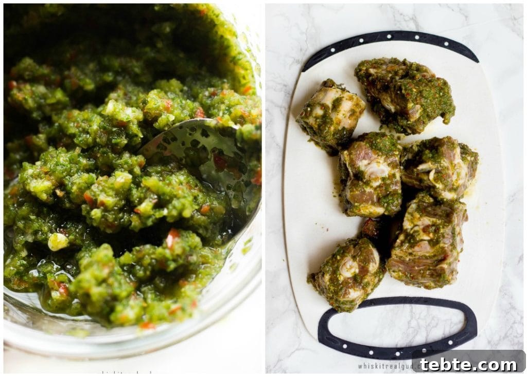 Trinidad Oxtail Pelau Recipe + Black History Month Virtual Potluck Guide 5 Caribbean Green Seasoning recipe
