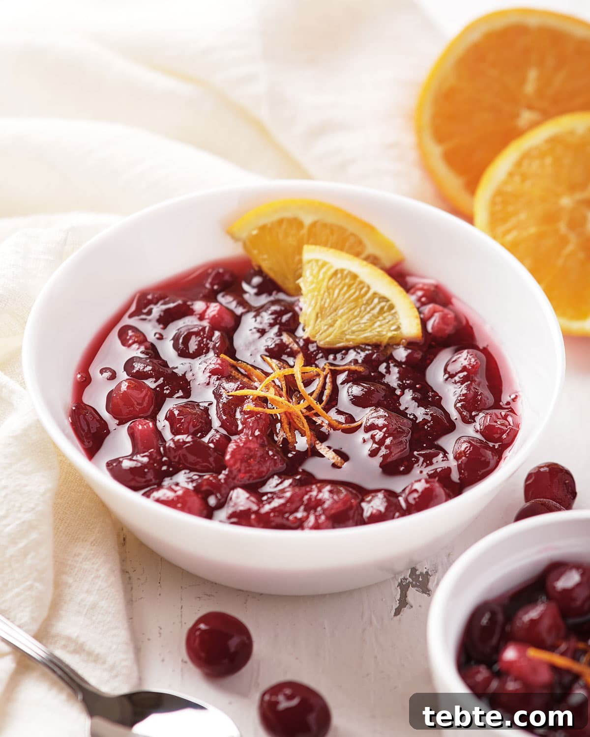 Cranberry Sauce for Instant Pot: Quick Holiday Recipe 7 serving bowl of instant pot cranberry sauce.