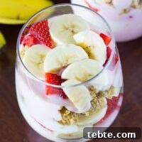 Strawberry Banana Yogurt Parfaits Recipe with Granola Layers 5 img 3629 4