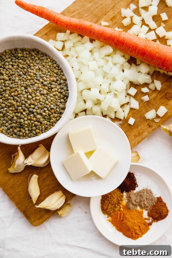 Slow Cooker Curried Lentil Soup
