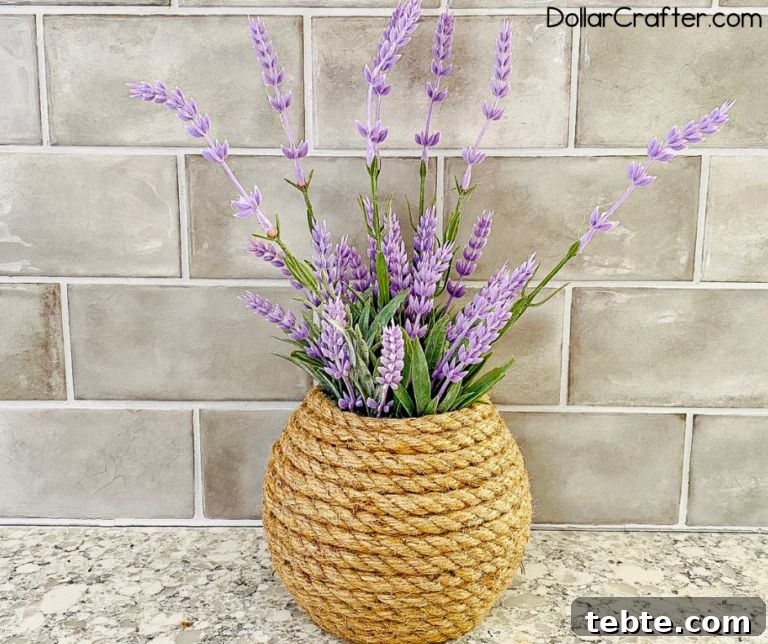 DIY Dollar Tree Rope Vase