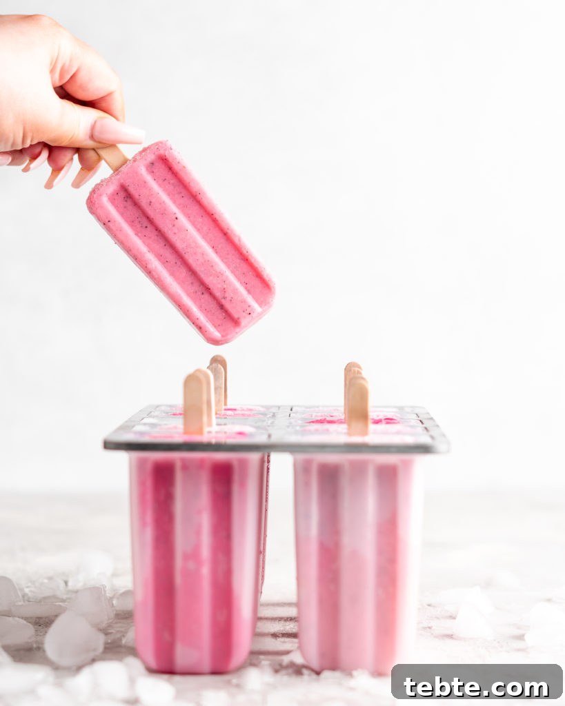 Guava and Dragon Fruit Popsicles Recipe for Refreshing Frozen Treats 6 Bright pink popsicles are made with guava juice, dragon fruit (pitaya), greek yogurt, and agave.