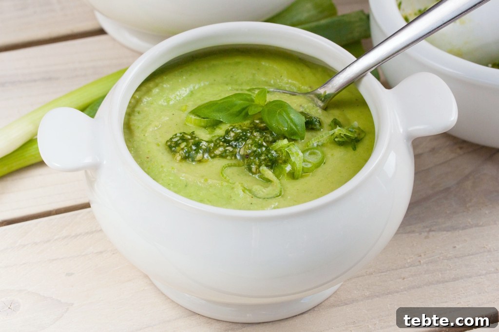 Creamy Pea Soup with Fresh Basil Pesto 2 Quick and Easy Pea Soup with Basil Pesto