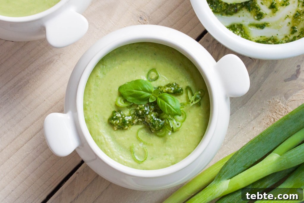 Creamy Pea Soup with Fresh Basil Pesto 4 Quick and Easy Pea Soup with Basil Pesto