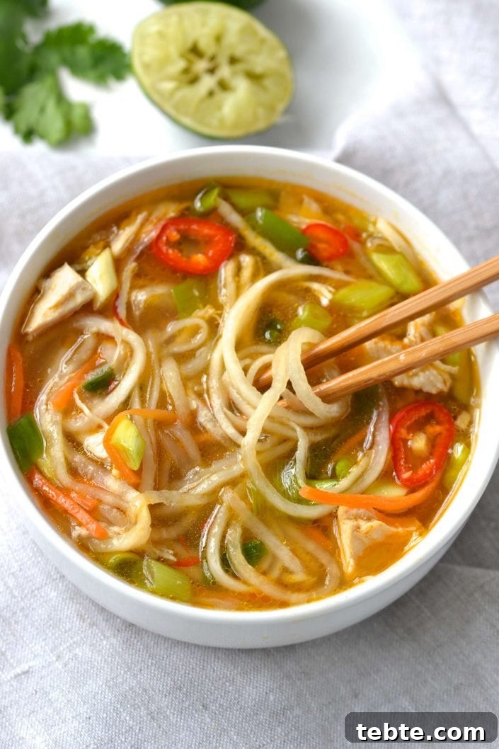 Spicy Chicken & Noodle Soup | Every Last Bite Chicken & Noodle Soup