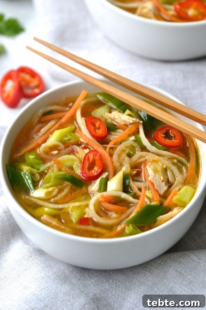 Spicy Chicken & Noodle Soup | Every Last Bite Spicy Chicken & Noodle Soup
