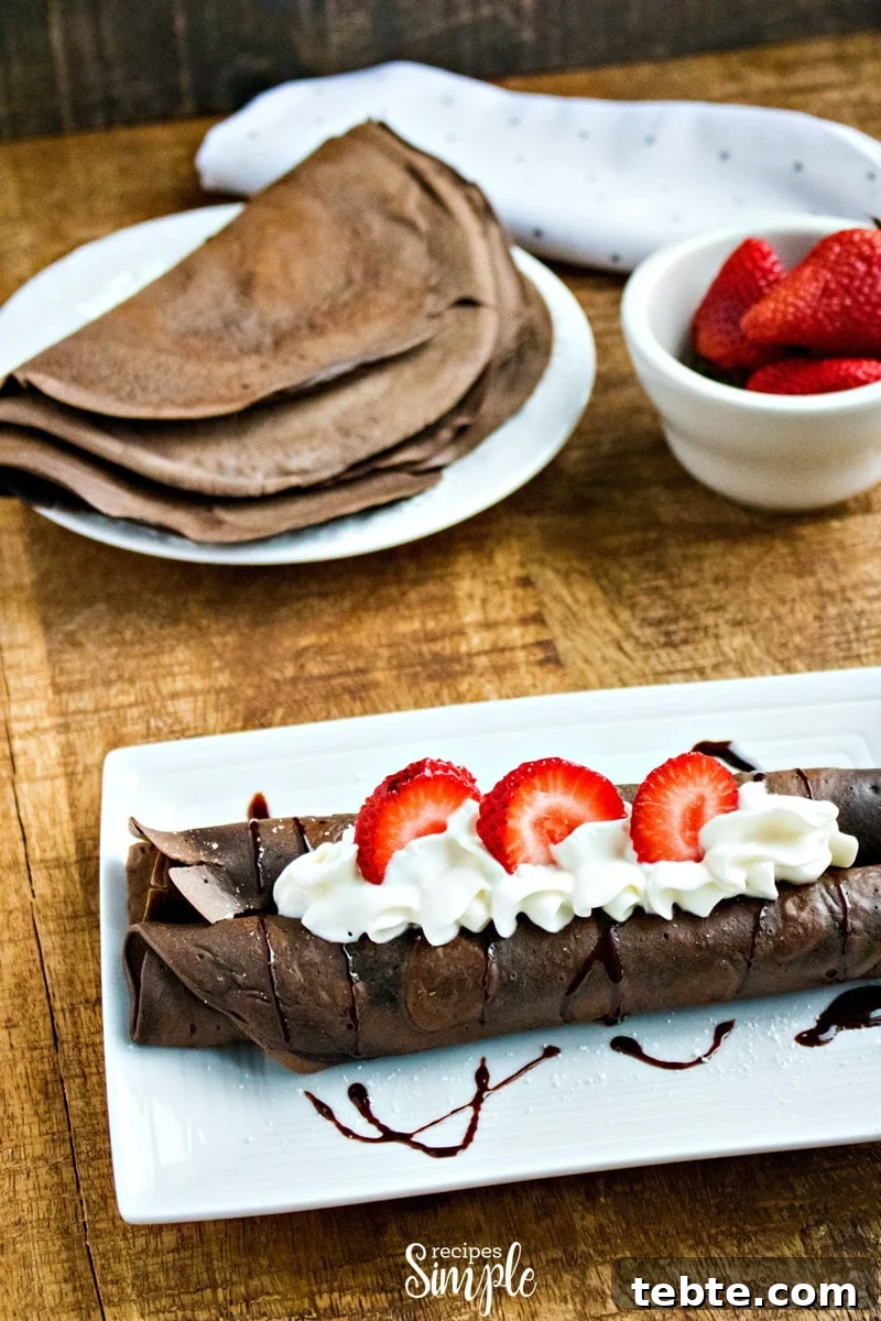 Chocolate Dessert Crepes Recipe
