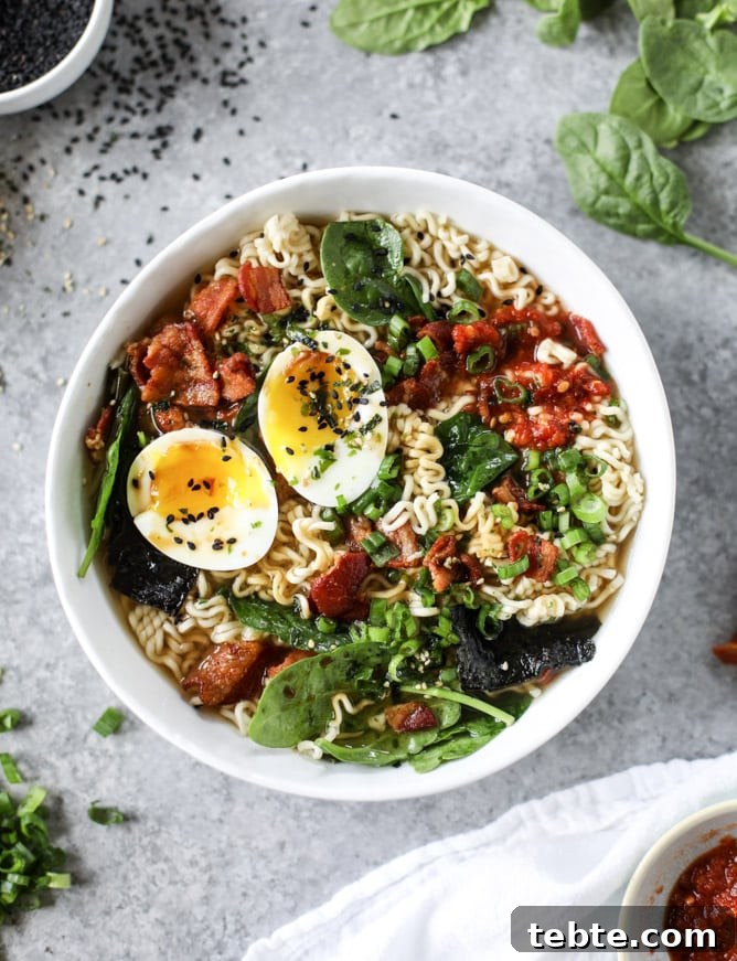 bacon and egg ramen I howsweeteats.com 
