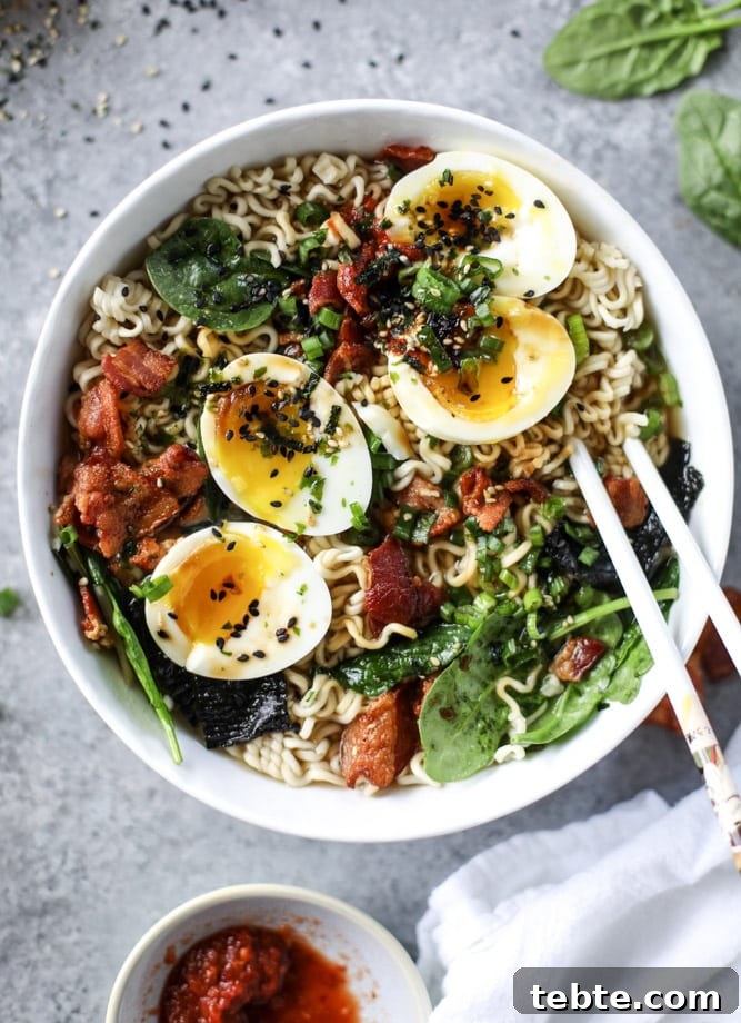 bacon and egg ramen I howsweeteats.com 