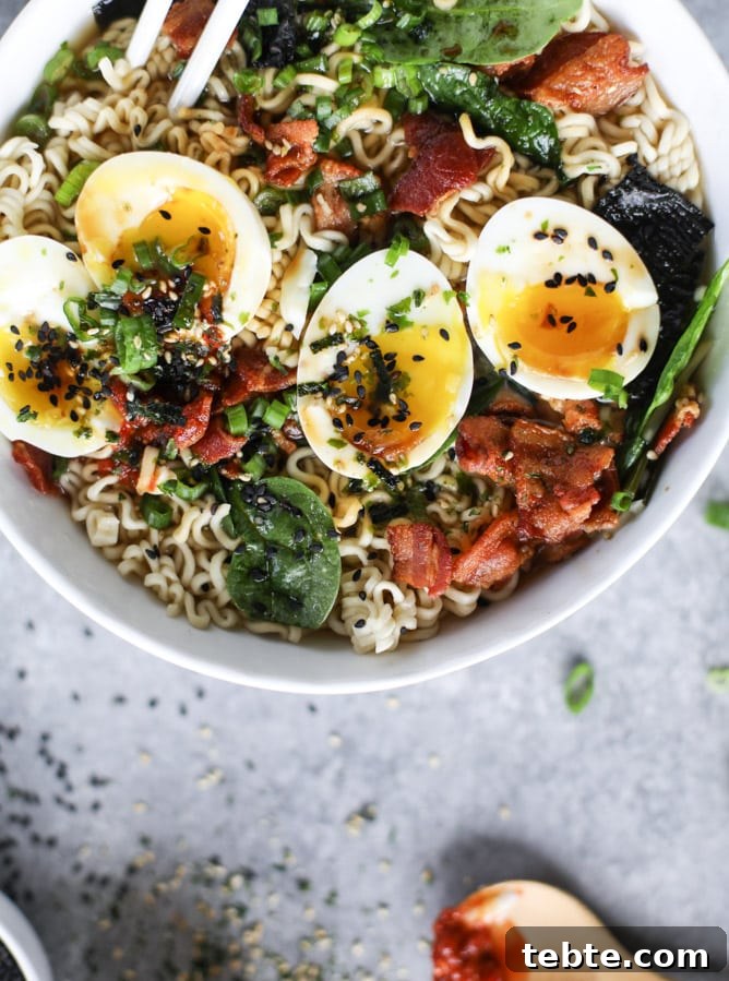bacon and egg ramen I howsweeteats.com 