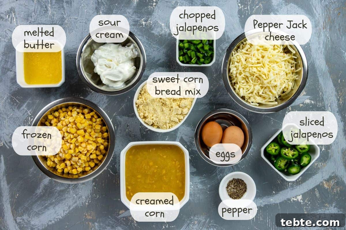 Ingredients measured out in individual containers.