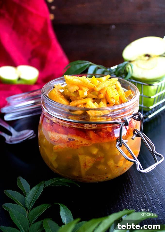 30+ Proven Methods for Preserving Apples All Year Round 12 Curry Pickled Apples (Image Courtesy of Nish Kitchen)