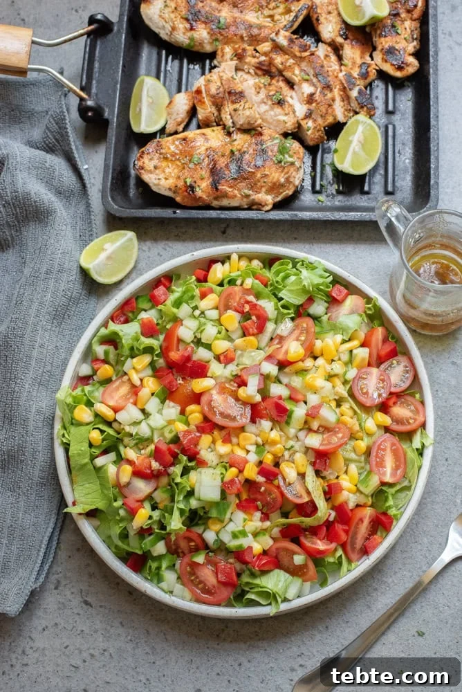 Mexican Grilled Chicken Chopped Salad with Avocado and Lime 16 Mexican Grilled Chicken Chopped Salad