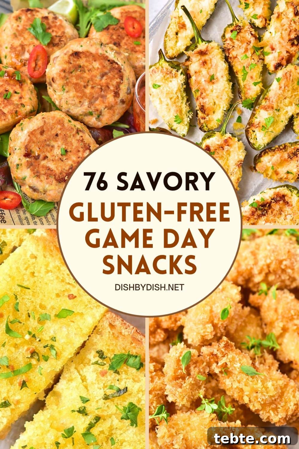 76 Gluten-Free Game Day Snacks to Share with Friends 2 Collage of images of savory snacks