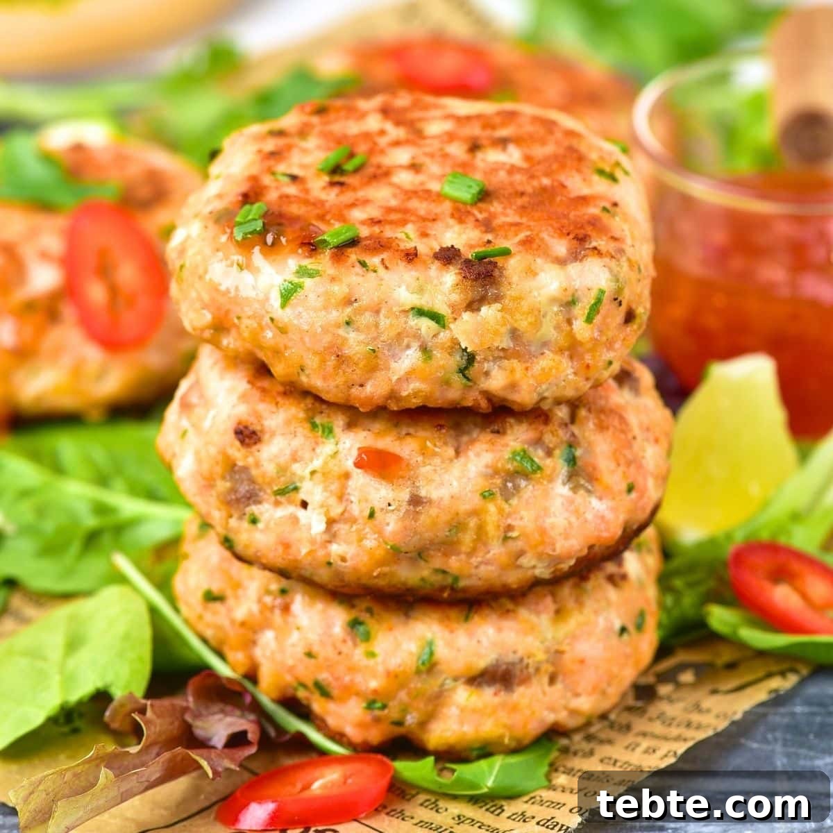 76 Gluten-Free Game Day Snacks to Share with Friends 12 A stack of Thai salmon fish cakes