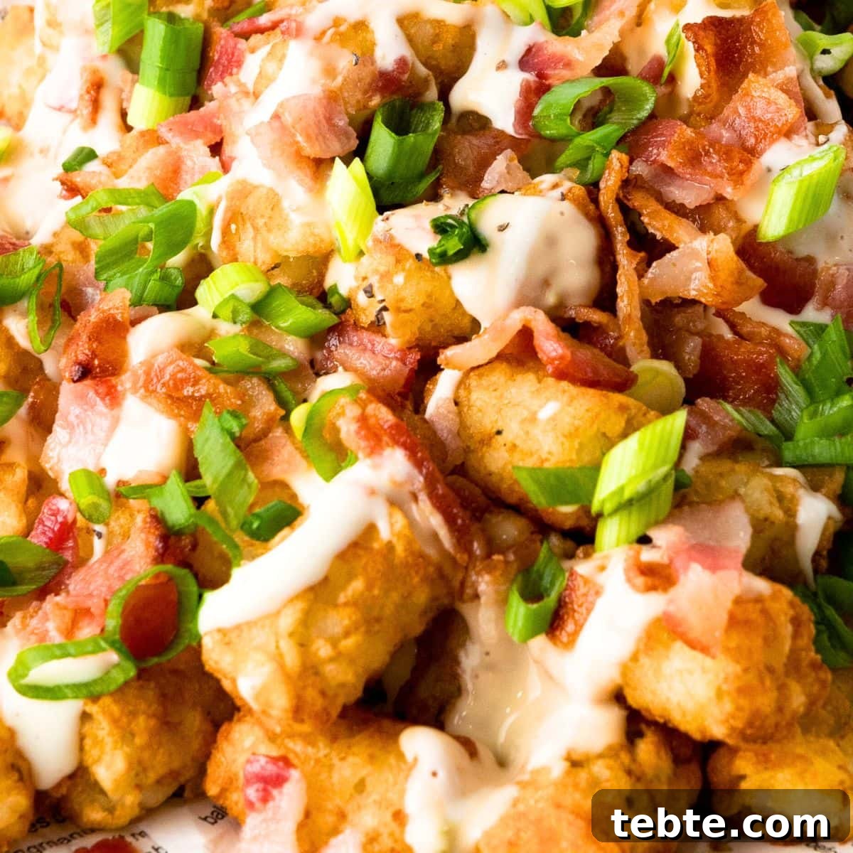 76 Gluten-Free Game Day Snacks to Share with Friends 4 Up close view of loaded tater tots
