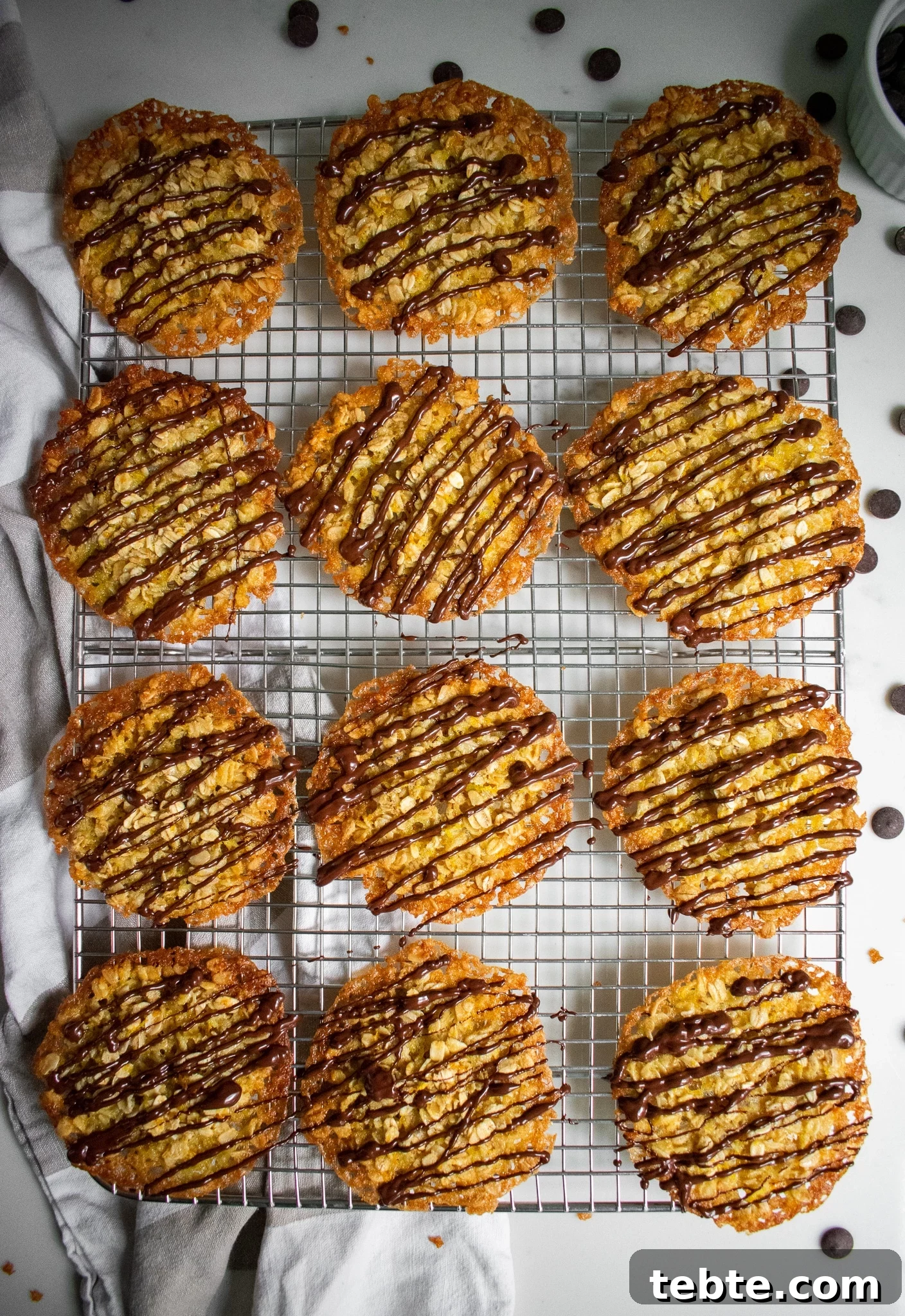 5 Essential Baking Tools Every Home Baker Needs 6 Oat cookies with chocolate drizzle.